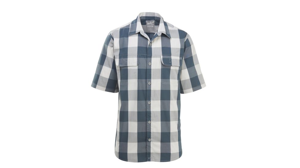 Woolrich Keep It Moving Men's Short Sleeve Shirt, Dark Slate Check, 6386