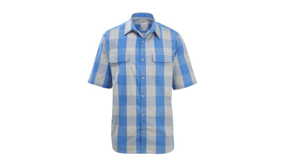 Woolrich Keep It Moving Men's Short Sleeve Shirt, Limestone Check, 6386