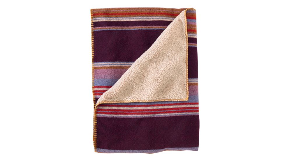 Woolrich Logan Ridge Throw-Wine Stripe