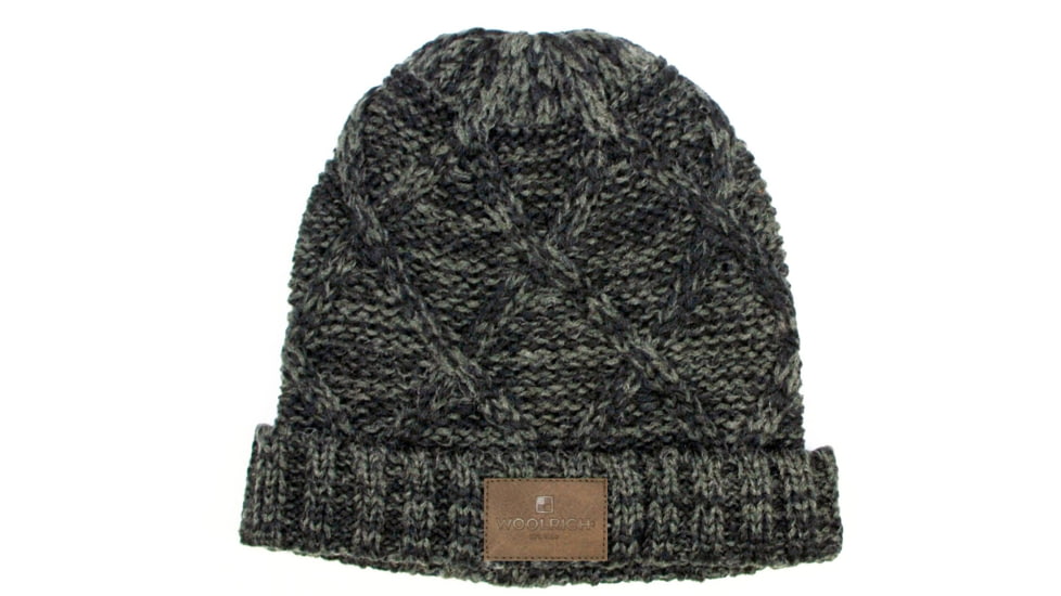 Woolrich Marled Cable Cuff Hat, Black, One Size, Q16017-Black