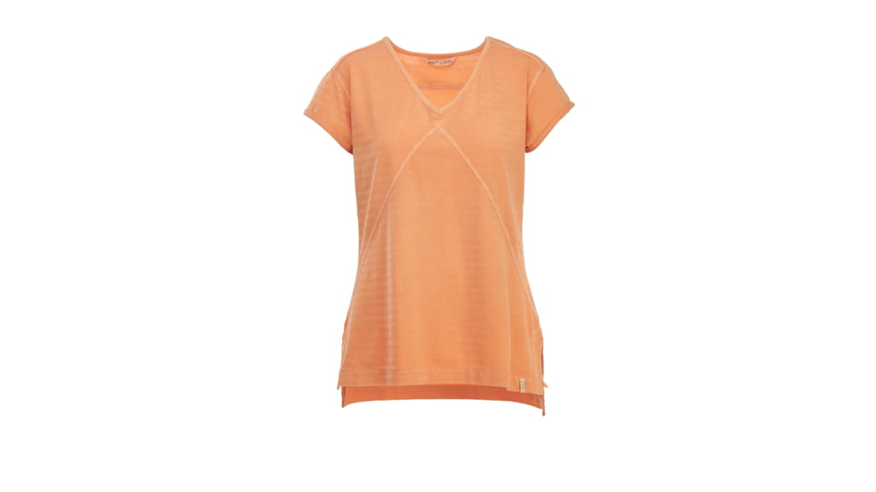Woolrich Meadow Forks Women's Short Sleeve Tee Shirt, Cantaloupe, 7053