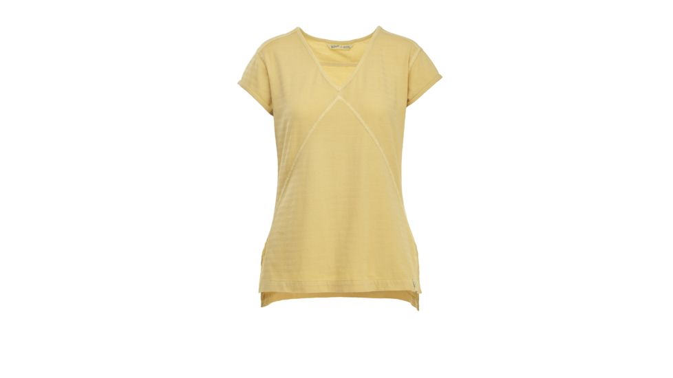 Woolrich Meadow Forks Women's Short Sleeve Tee Shirt, Light Sun, 7053