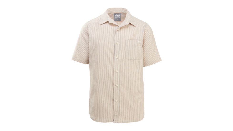 Woolrich Men's Hemp Short-Sleeve Shirt, Ivory Stripe, L 6002-IVS-IVORYSTRIPE-L-DEMO