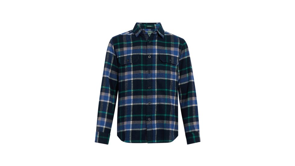Woolrich Oxbow Bend Plaid Flannel Shirt - Mens, Deep Alpine Blue, Small, 6111-DEEPALPINEBLUE-S