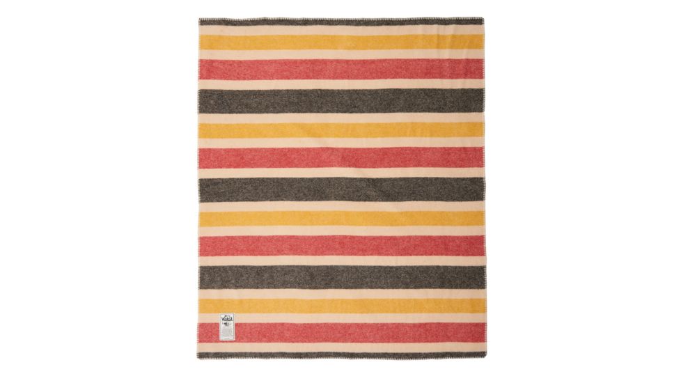 Woolrich Rough Rider Wool Blanket, Wool Cream Multi, 50x60, 925060-WCM-EA-R
