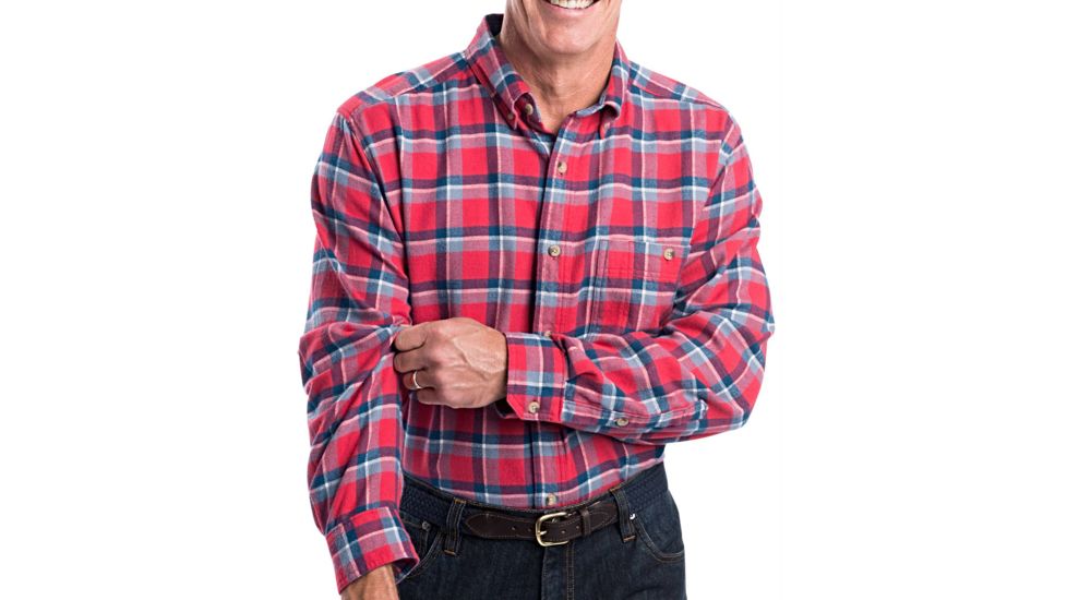 Woolrich Trout Run Flannel Shirt - Men's-Cardinal-Large