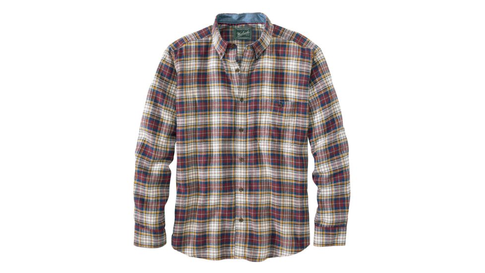 Woolrich Trout Run Flannel Shirt - Men's-Deep Ruby Check-Small
