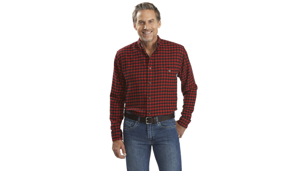Woolrich Trout Run Flannel Shirt - Mens-Old Red Small Buffalo-Small