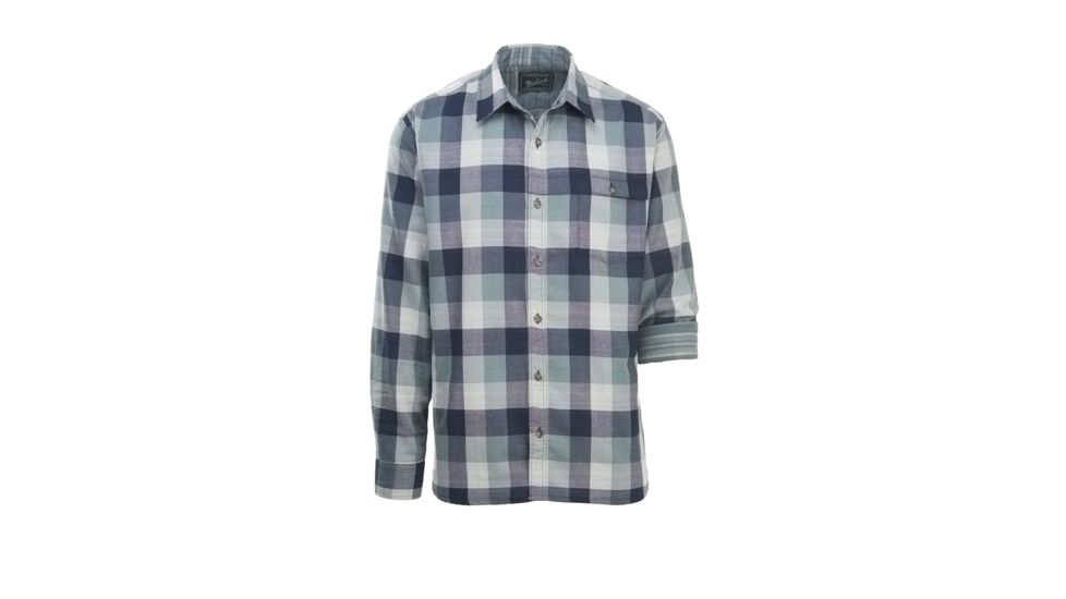 Woolrich Weekend Double Weave Modern Men's Long Sleeve Shirt, Deep Indigo Buffalo, 6178