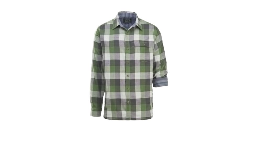 Woolrich Weekend Double Weave Modern Men's Long Sleeve Shirt, Malachite Grn Buf, 6178