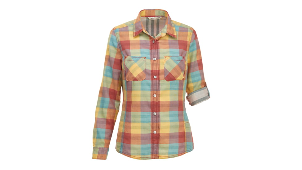 Woolrich Women's Conundrum Convertible Shirt, Baked Clay Multi, M 2175-BDU-BAKEDCLAYMULTI-M-DEMO