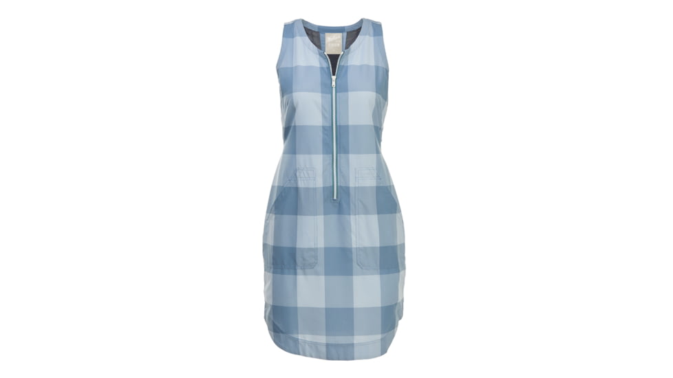Woolrich Women's Over And Out Dress, Bluestone Check, M 5015-BUN-BLUESTONECHECK-M-DEMO
