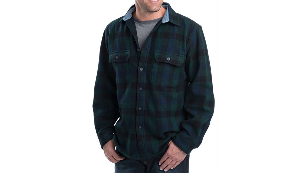 Woolrich Wool Buffalo Shirt - Mens-Blue Buffalo-Small