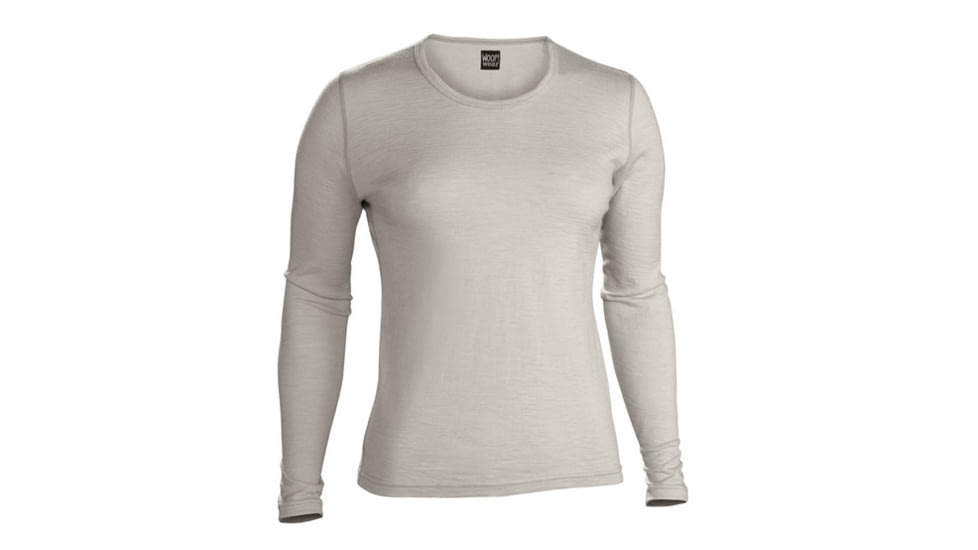 Woop!Wear Long Sleeve Crew Shirt - Womens-Steel-Large