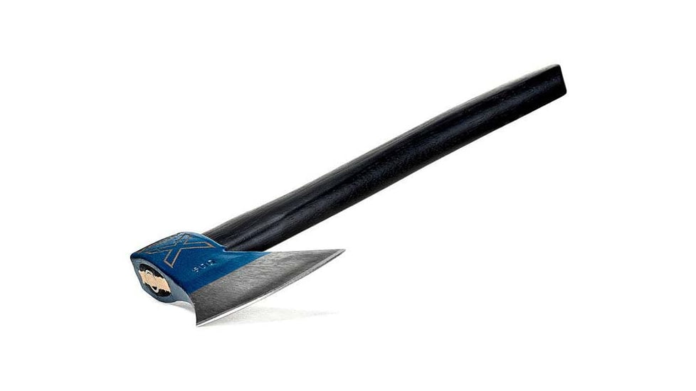 WOOX Thunderbird Throwing Axe, 4in, Tempered Carbon Steel, Blue Appalachian Hickory, BUAXE04001