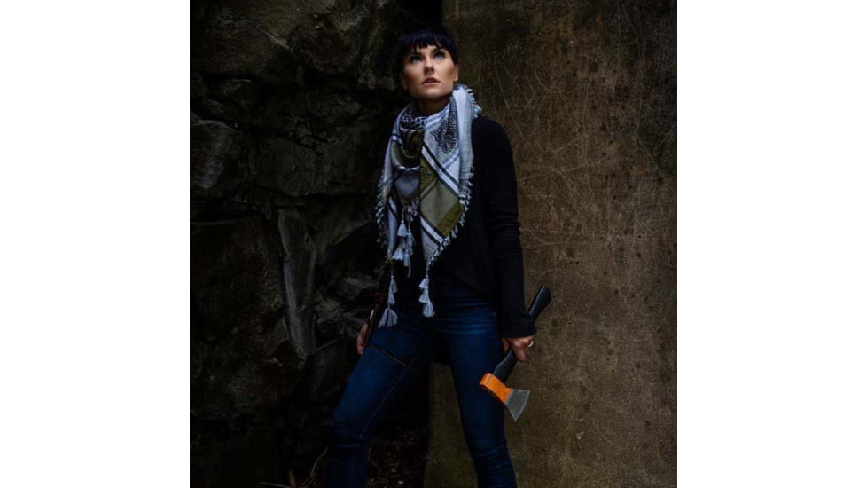 WOOX Thunderbird Throwing Axe, 4in, Tempered Carbon Steel, Orange Appalachian Hickory, BUAXE04002