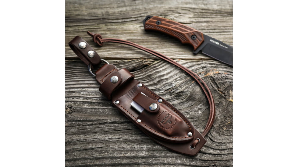 WOOX Rock 62 Genuine Leather High-End Sheath, Brown, BU.SHT001.01