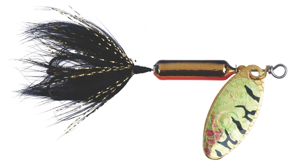 Wordens Original Rooster Tail Spinner, 2 1/2in, 1/6oz, Gold Flame Tiger, 210-GLDFLT