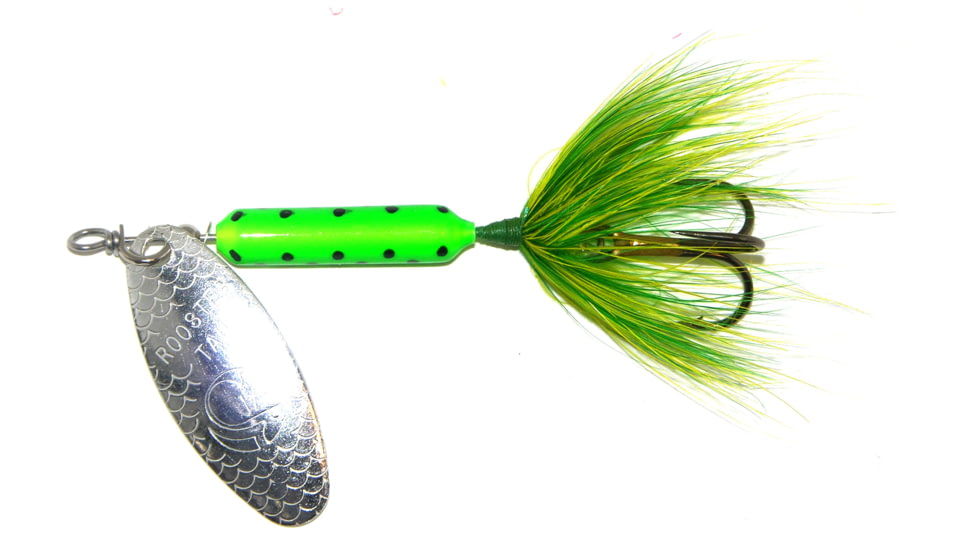 Wordens Rooster Tail In-Line Spinner, 2 1/2in, 1/6 oz Treble Hook, Caterpillar, 210-CAT