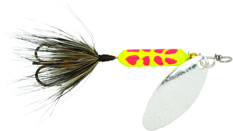 Wordens Rooster Tail In-Line Spinner, 2 1/2in, 1/6 oz Treble Hook, Clown Coachdog, 210-CLCD