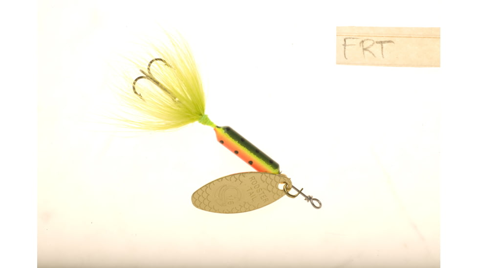 Wordens Rooster Tail In-Line Spinner, 2 1/2in, 1/6 oz Treble Hook, Firetiger, 210-FRT