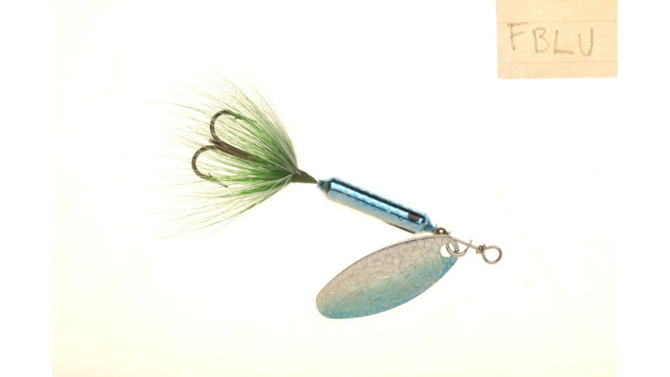 Wordens Rooster Tail In-Line Spinner, 2 1/2in, 1/6 oz Treble Hook, Flash Blue, 210-FBLU