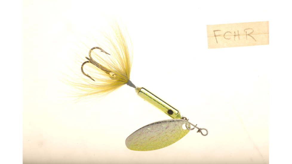 Wordens Rooster Tail In-Line Spinner, 2 1/2in, 1/6 oz Treble Hook, Flash Chartreuse, 210-FCHR