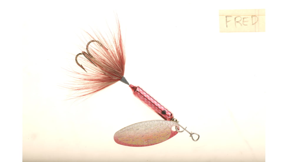 Wordens Rooster Tail In-Line Spinner, 2 1/2in, 1/6 oz Treble Hook, Flash Red, 210-FRED