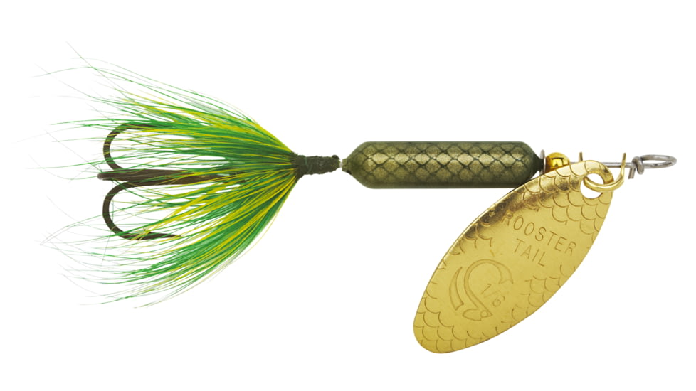 Wordens Rooster Tail In-Line Spinner, 2 1/2in, 1/6 oz, Treble Hook, Frog, 210-FR