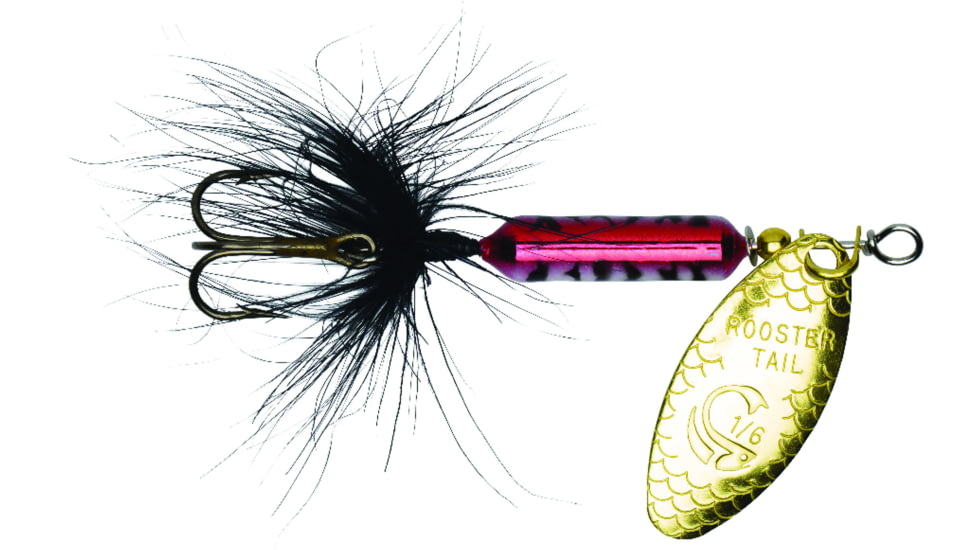 Wordens Rooster Tail In-Line Spinner, 2 1/2in, 1/6 oz Treble Hook, Peacock, 210-PEAC