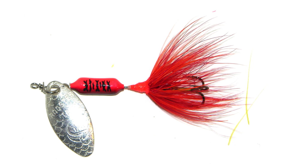 Wordens Rooster Tail In-Line Spinner, 2 1/2in, 1/6 oz Treble Hook, Red Ant, 210-RANT