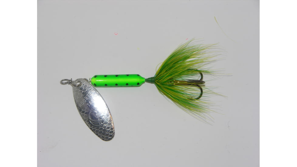 Wordens Rooster Tail In-Line Spinner, 2 1/4in, 1/8 oz Treble Hook, Caterpillar, 208-CAT