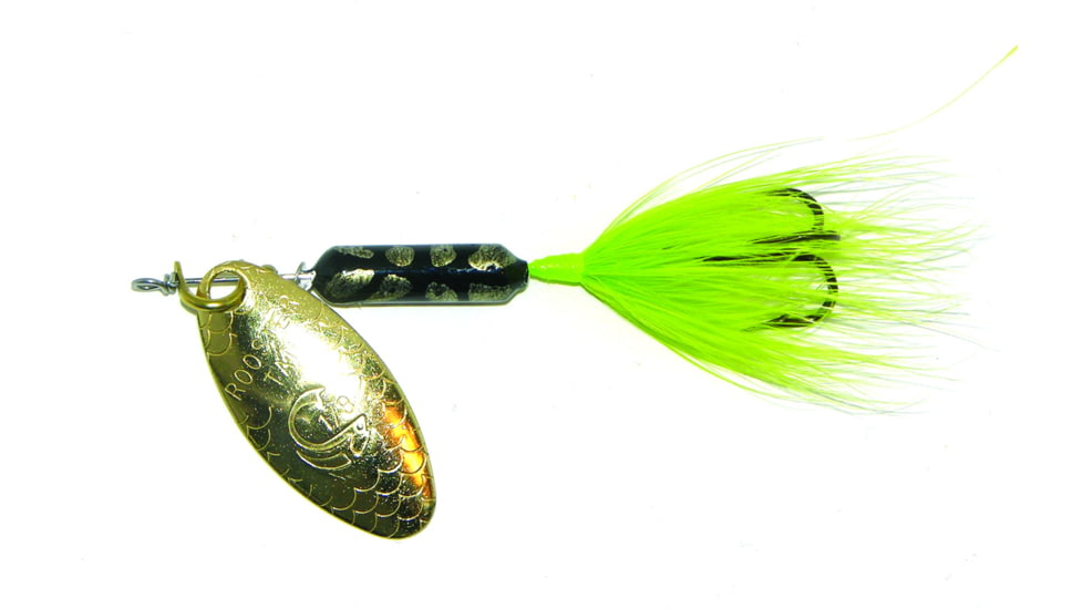 Wordens Rooster Tail In-Line Spinner, 2 1/4in, 1/8 oz Treble Hook, Fire Fly, 208-FFLY