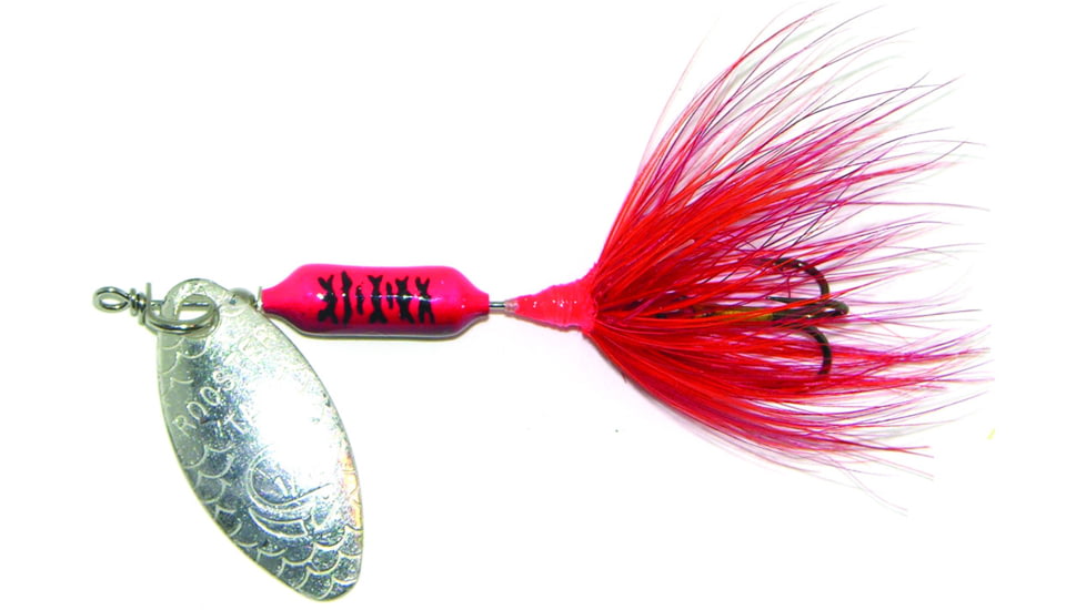 Wordens Rooster Tail In-Line Spinner, 2 1/4in, 1/8 oz Treble Hook, Red Ant, 208-RANT
