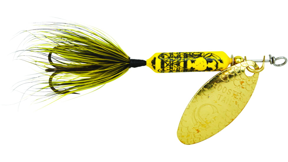 Wordens Rooster Tail In-Line Spinner, 2 3/4in, 1/4 oz, Treble Hook, Bumble Bee, 212-BU