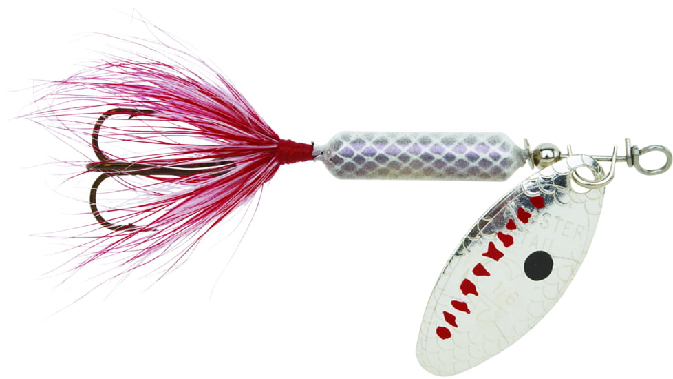 Wordens Rooster Tail In-Line Spinner, 2 3/4in, 1/4 oz Treble Hook, Gray Ghost, 212-GRGH