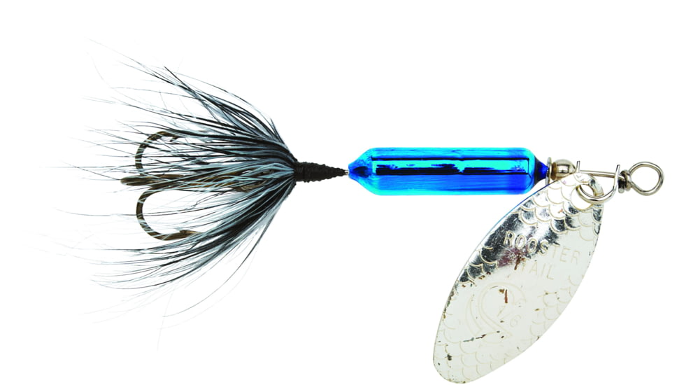 Wordens Rooster Tail In-Line Spinner, 2 3/4in, 1/4 oz Treble Hook, Metallic Blue, 212-MBLU