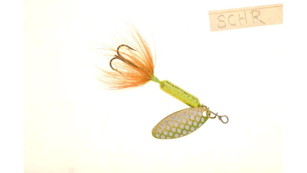 Wordens Rooster Tail In-Line Spinner, 2 3/4in, 1/4 oz Treble Hook, Strobe Chartreuse, 212-SCHR