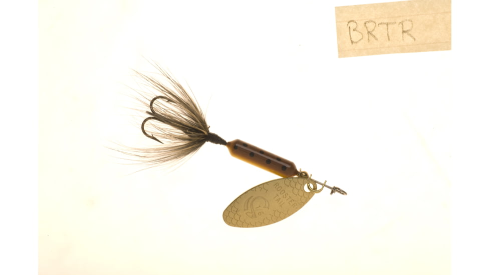 Wordens Rooster Tail In-Line Spinner, 2 3/4in, 1/4oz Treble Hook, Brown Trout, 212-BRTR