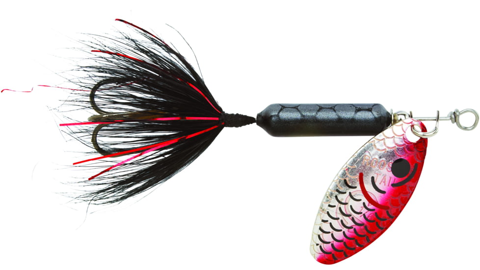 Wordens Rooster Tail In-Line Spinner, 2in, 1/16 oz Single Hook, Tinsel Black, S206-TBL