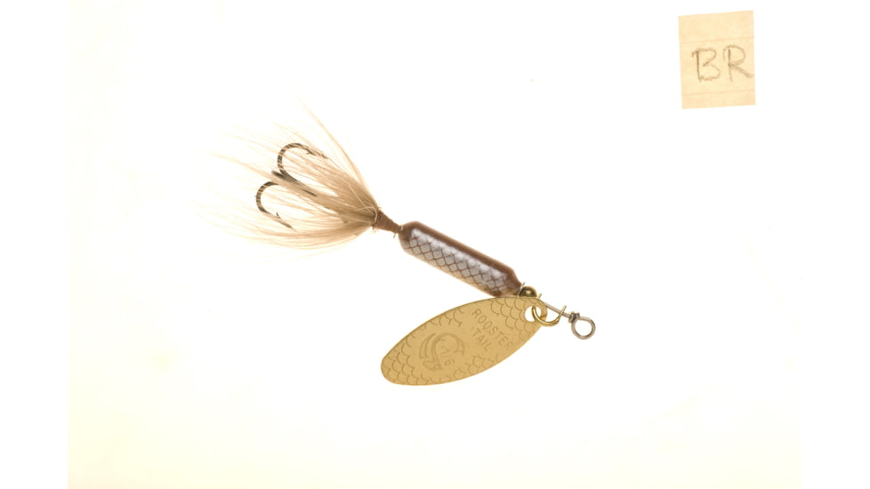 Wordens Rooster Tail In-Line Spinner, 2in, 1/16 oz, Treble Hook Brown, 206-BR