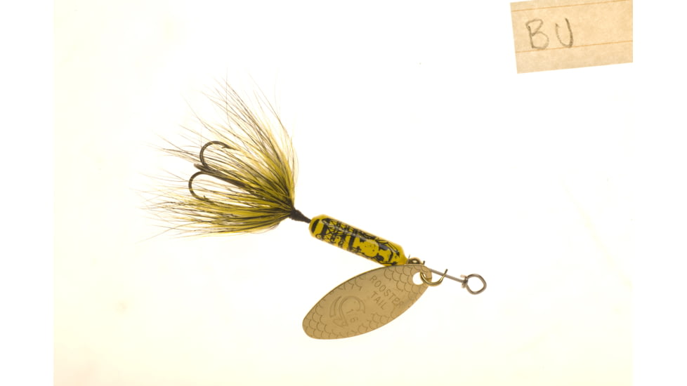 Wordens Rooster Tail In-Line Spinner, 2in, 1/16 oz, Treble Hook Bumble Bee, 206-BU