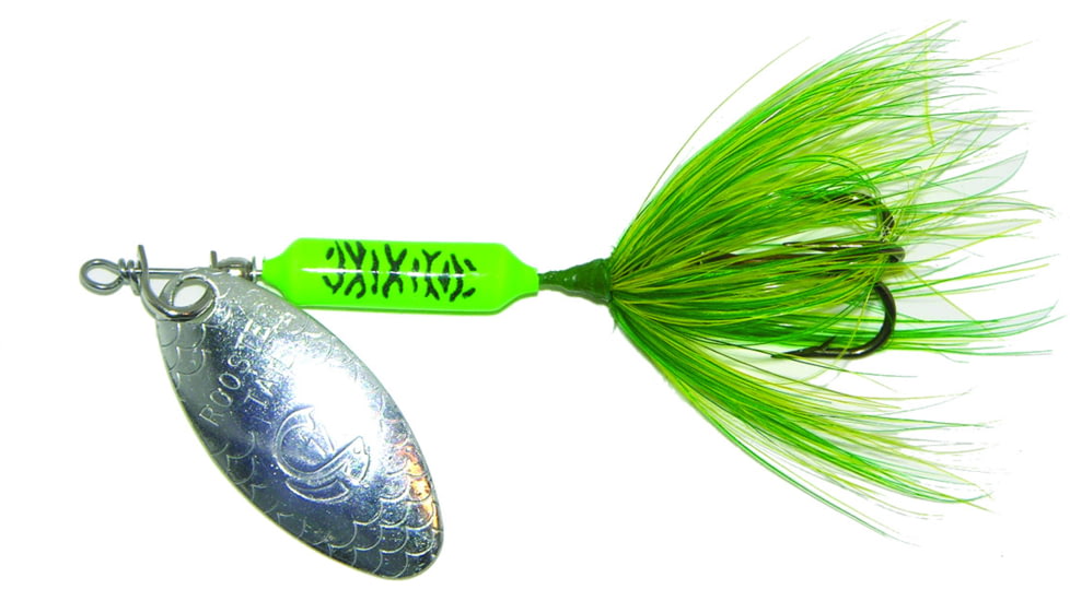 Wordens Rooster Tail In-Line Spinner, 2in, 1/16 oz Treble Hook, Catapla, 206-CATA