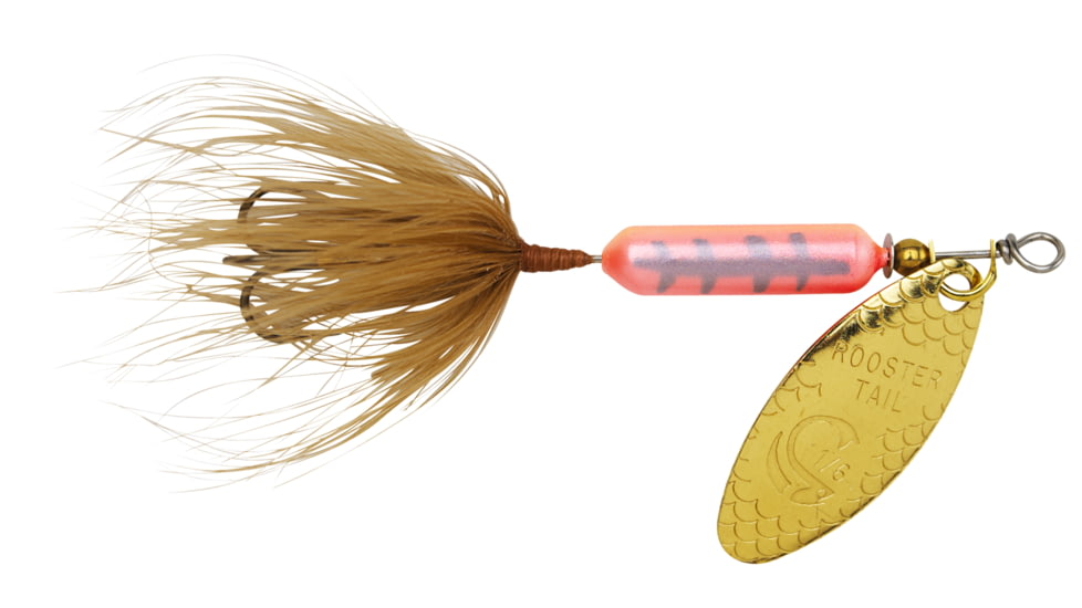 Wordens Rooster Tail In-Line Spinner, 2in, 1/16 oz, Treble Hook Crawfish, 206-CF