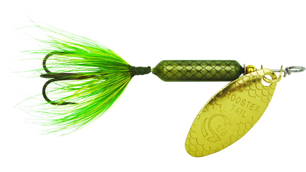 Wordens Rooster Tail In-Line Spinner, 2in, 1/16 oz, Treble Hook Frog, 206-FR