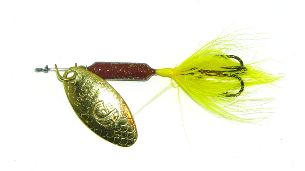 Wordens Rooster Tail In-Line Spinner, 2in, 1/16 oz, Treble Hook Honey Bee, 206-HB