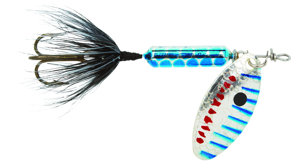 Wordens Rooster Tail In-Line Spinner, 2in, 1/16 oz Treble Hook, Metallic Silver Blue Pirate, 206-MSBP