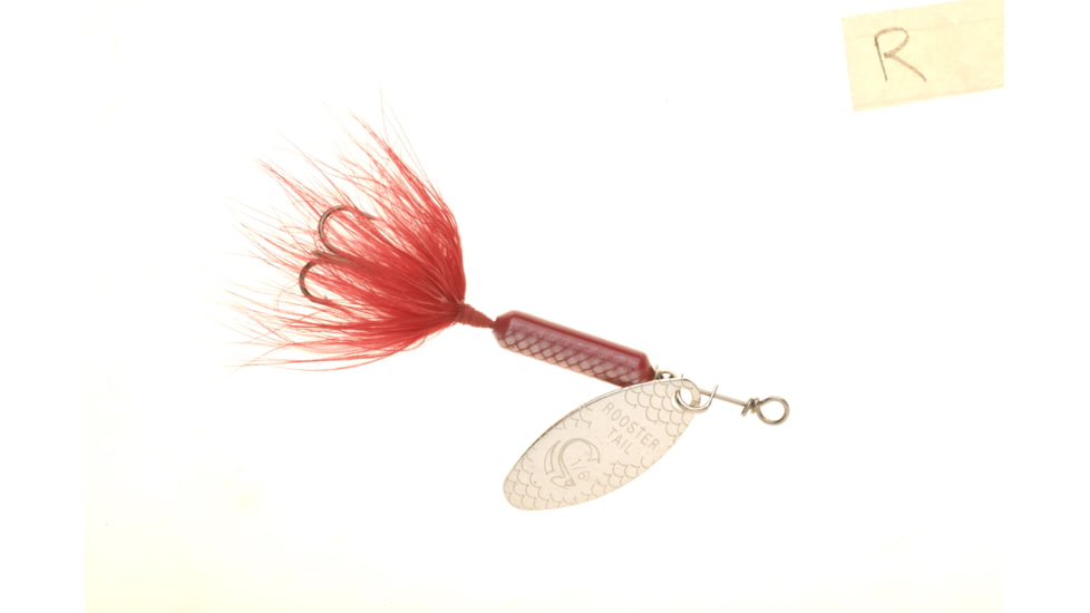 Wordens Rooster Tail In-Line Spinner, 2in, 1/16 oz, Treble Hook Red, 206-R