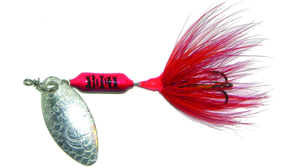 Wordens Rooster Tail In-Line Spinner, 2in, 1/16 oz Treble Hook, Red Ant, 206-RANT
