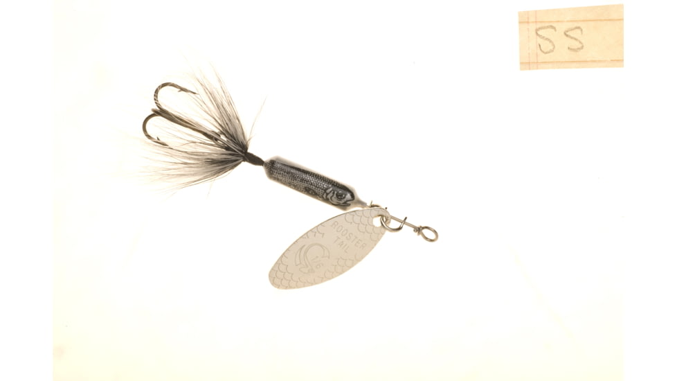 Wordens Rooster Tail In-Line Spinner, 2in, 1/16 oz, Treble Hook Silver Shad, 206-SS